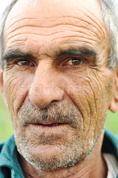 Idős férfi portré arc profil férfi Stock fotó © zurijeta