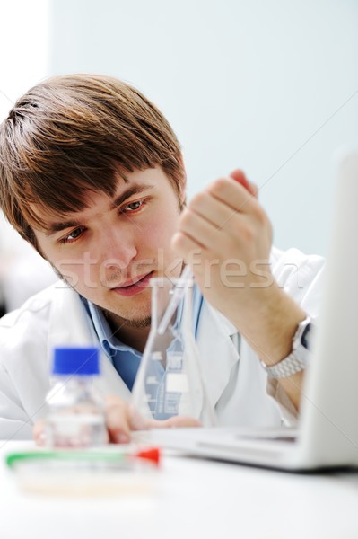 Stockfoto: Jonge · wetenschap · werknemers · onderzoek · medische · lab