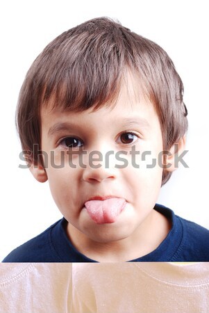 языком Kid за пределами рот ребенка смешные Сток-фото © zurijeta