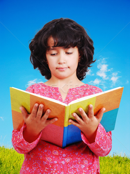 A beautiful school girl with nice background Stock photo © zurijeta