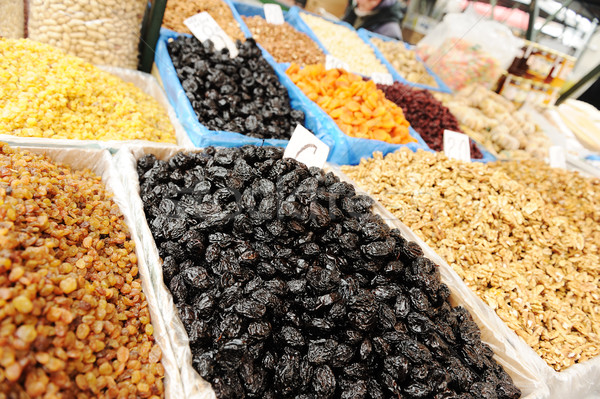 Natural organic food on market place, piazza, bazaar Stock photo © zurijeta