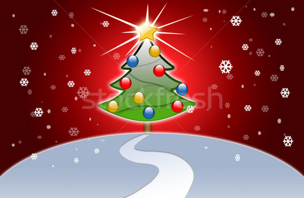 Christmas holiday details, illustrated with great colors Stock photo © zurijeta
