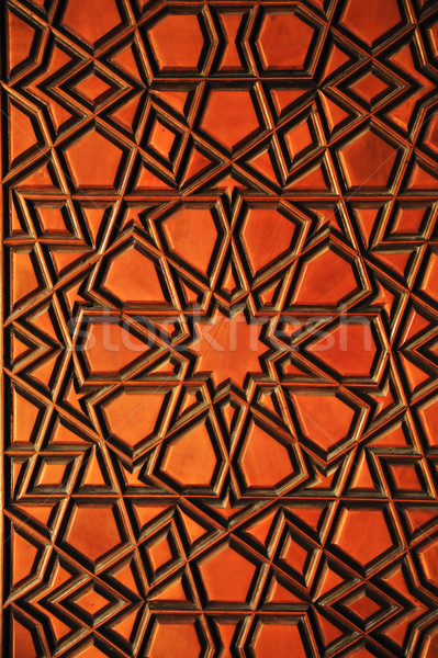 Wooden background, orient, ornament Stock photo © zurijeta