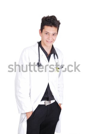 Young teenage male doctor with his hands in pockets Stock photo © zurijeta