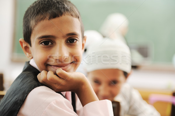 çocuklar okul sınıf kız gülümseme çocuk Stok fotoğraf © zurijeta