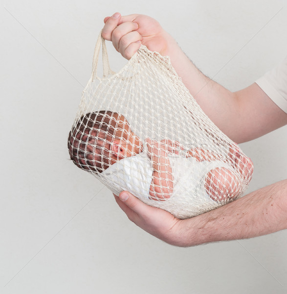 Newborn baby first day delivery hold Stock photo © zurijeta