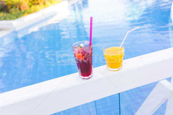 Trinken Sommer Erfrischung Meer Eis Stock foto © zurijeta