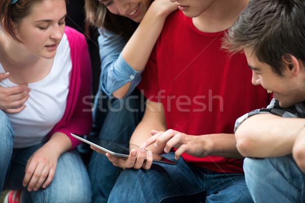 Adolescents surfing internet Stock photo © zurijeta