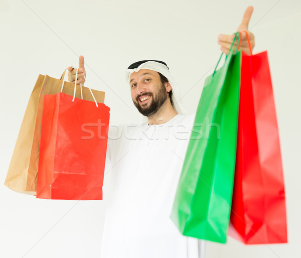 Arabian mall shopper Stock photo © zurijeta