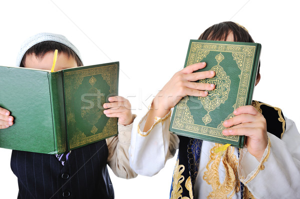 Two boys with holy Quran  Stock photo © zurijeta