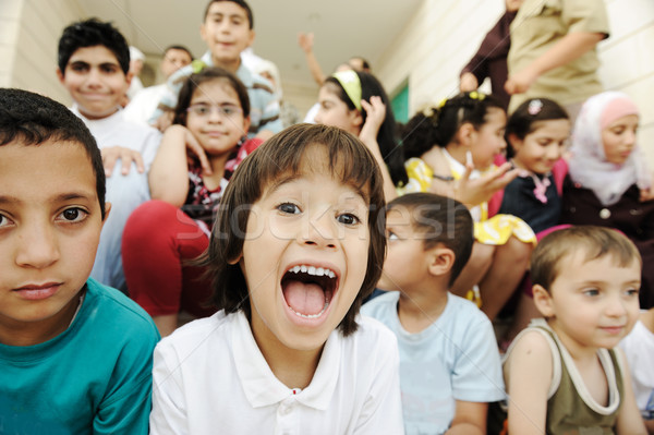 Children group, happiness and togetherness Stock photo © zurijeta