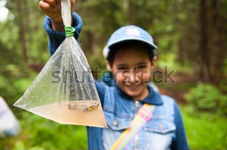 Little scouts in forest discovering nature Stock photo © zurijeta