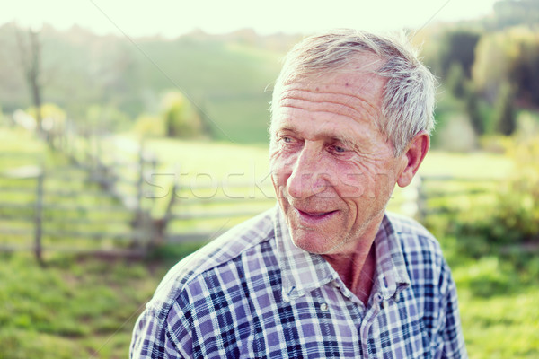 Portrait of senior man outdoors Stock photo © zurijeta