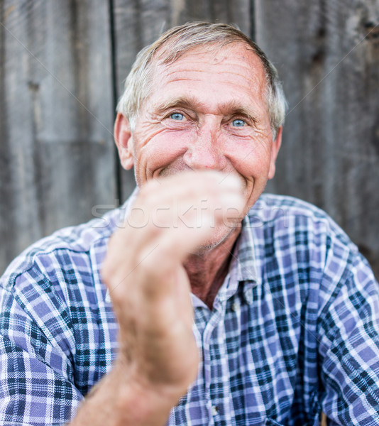 Porträt Senior Mann Freien Gesundheit Person Stock foto © zurijeta