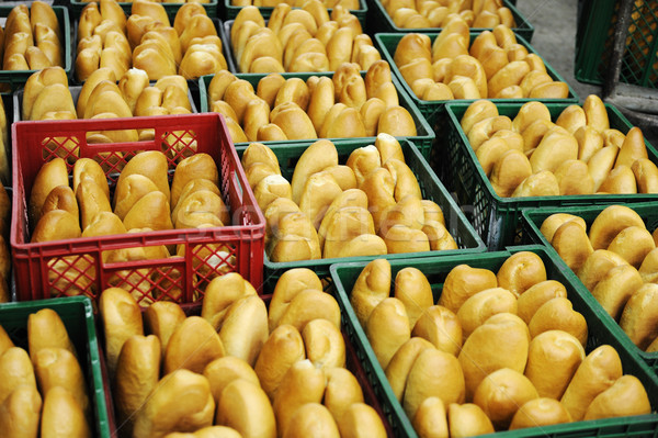 In bread bakery, food factory Stock photo © zurijeta