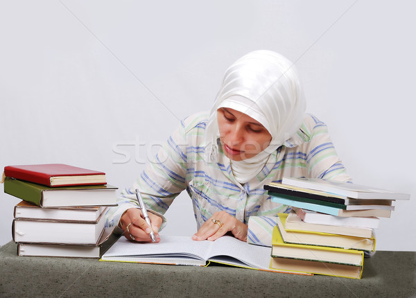 Jóvenes musulmanes mujer tradicional ropa educación Foto stock © zurijeta