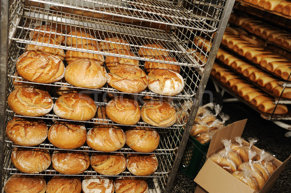Bread making in factory Stock photo © zurijeta