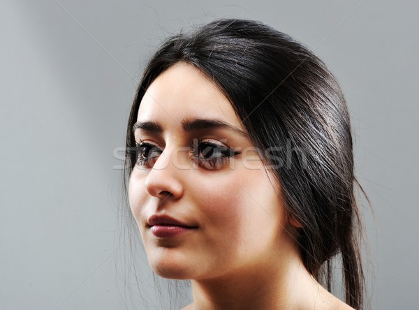 Beauty brunette female portrait Stock photo © zurijeta