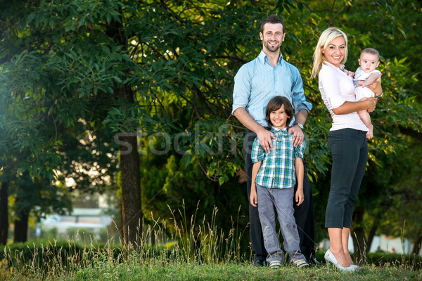 Beautiful family posing Stock photo © zurijeta