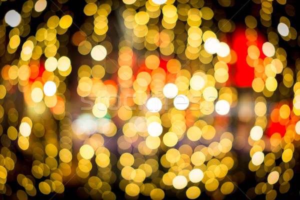Sokak şehir gece ışıklar restoranlar bulanık soyut Stok fotoğraf © zurijeta