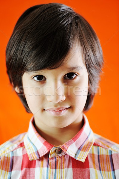 Closeup portrait of real child Stock photo © zurijeta