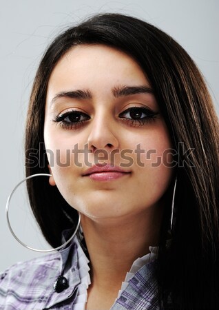 Beauty brunette female portrait Stock photo © zurijeta