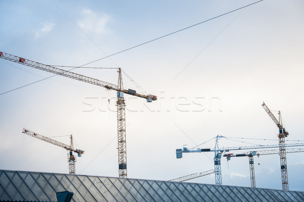 Building crane site Stock photo © zurijeta