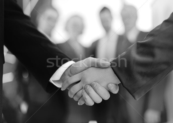 Image of business partners handshake on signing contract Stock photo © zurijeta