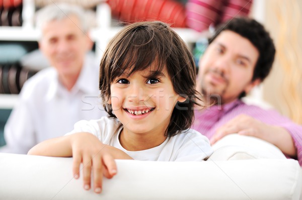 Three-generation family portrait Stock photo © zurijeta