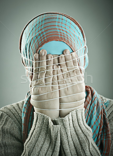 Portrait of a beautiful Muslim Arabic girl Stock photo © zurijeta