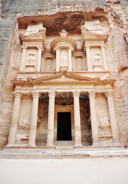 Manastire Iordania stâncă piatră Asia pierdut Imagine de stoc © zurijeta