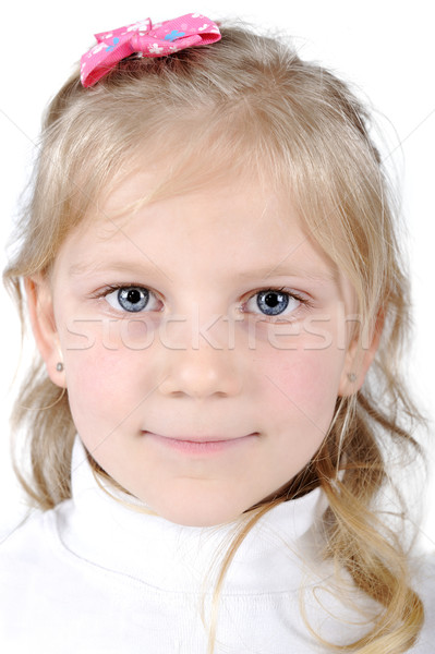 Pretty blonde little girl portrait Stock photo © zurijeta