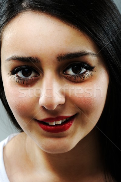 Beauty brunette female portrait Stock photo © zurijeta