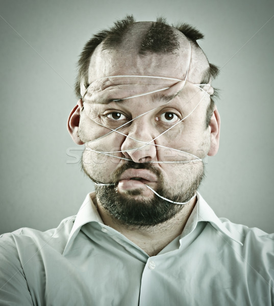 Old-fashioned conceptual portrait Stock photo © zurijeta