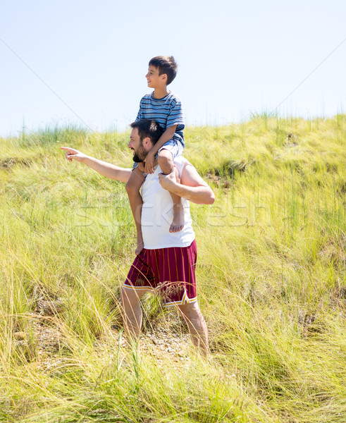 Infância férias de verão pai sorrir homem Foto stock © zurijeta