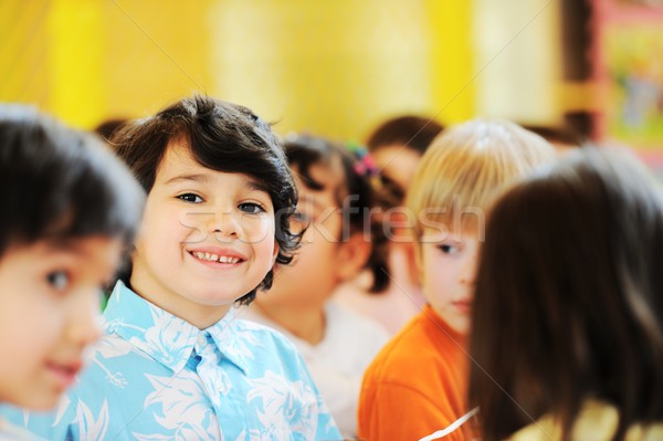 Stockfoto: Kinderen · vieren · verjaardagsfeest · speeltuin · kinderen