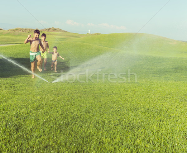 The best summer holiday vacation for splashing sprinkle water Stock photo © zurijeta