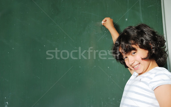 Classroom at school and place for text on green board Stock photo © zurijeta