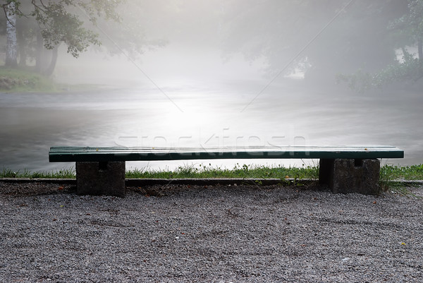 A bench aside the river Stock photo © zurijeta