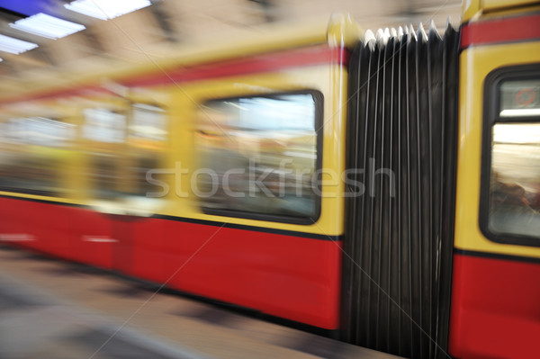 Stock photo: Fast train in motion