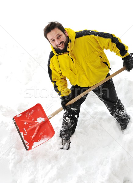 Winter fun kid playing having a fun in snow Stock photo © zurijeta