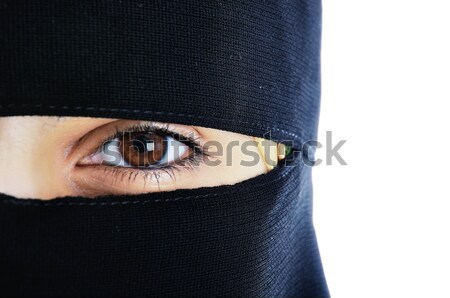 Asya Arapça Müslüman kadın önemli elbise Stok fotoğraf © zurijeta