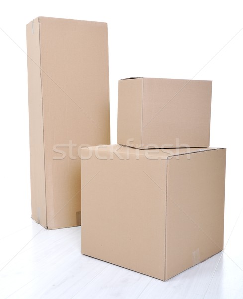 Paper box for packaging isolated Stock photo © zurijeta