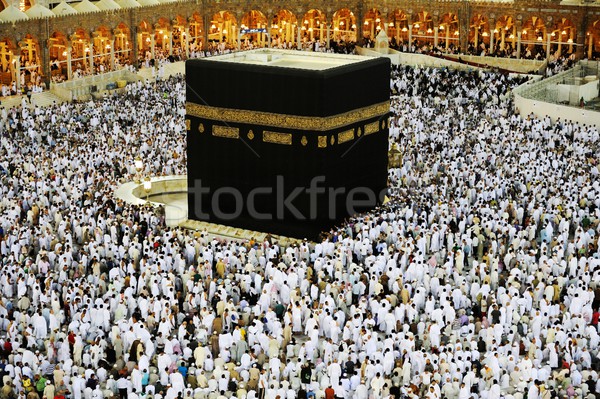 Haddzs iszlám szent hely tömeg háttér Stock fotó © zurijeta