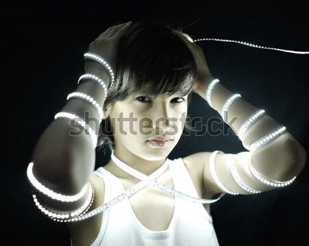 Little child with a mask on his face Stock photo © zurijeta