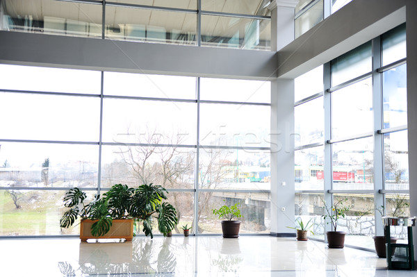 Glass building inside Stock photo © zurijeta