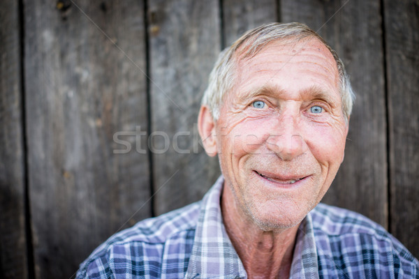 Happy smiling elder senior man portrait Stock photo © zurijeta