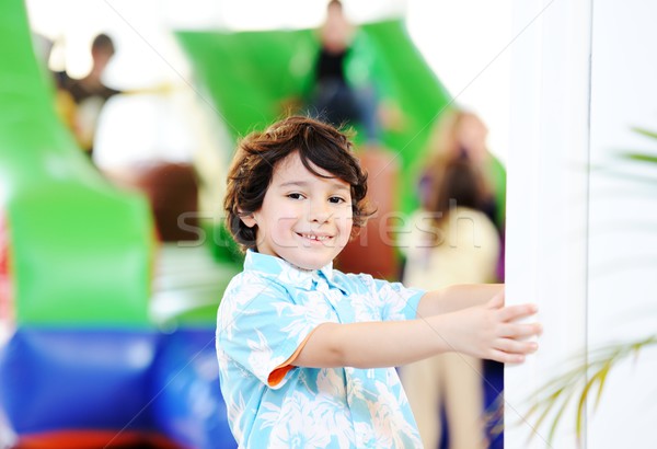 Kids playing on colorful kindergarden playground Stock photo © zurijeta