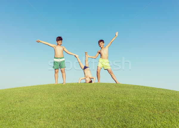 [[stock_photo]]: Meilleur · vacances · d'été · vacances · heureux · vacances · d'été · enfants