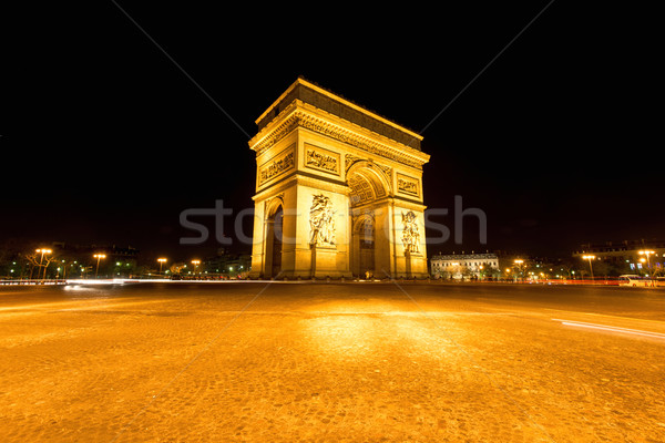 Arc Triumph Paris Frankreich Gebäude Stadt Stock foto © zurijeta